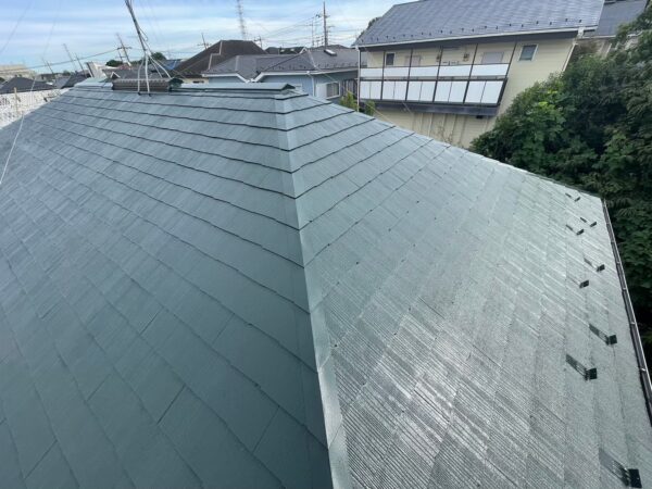 横浜市都筑区にてスレート屋根塗装工事の施工後写真